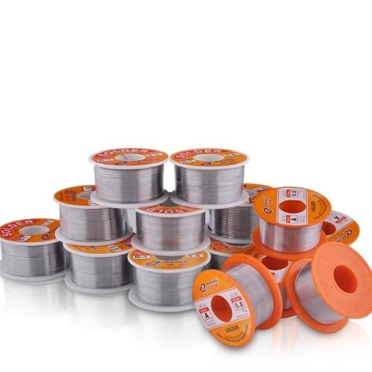 2 Rolls 0.6/0.8/1/1.2/1.5mm 63/37 Flux 2.0% 45ft Tin Lead Wire Melt Core Solder - 0.5MM - Asia Sell