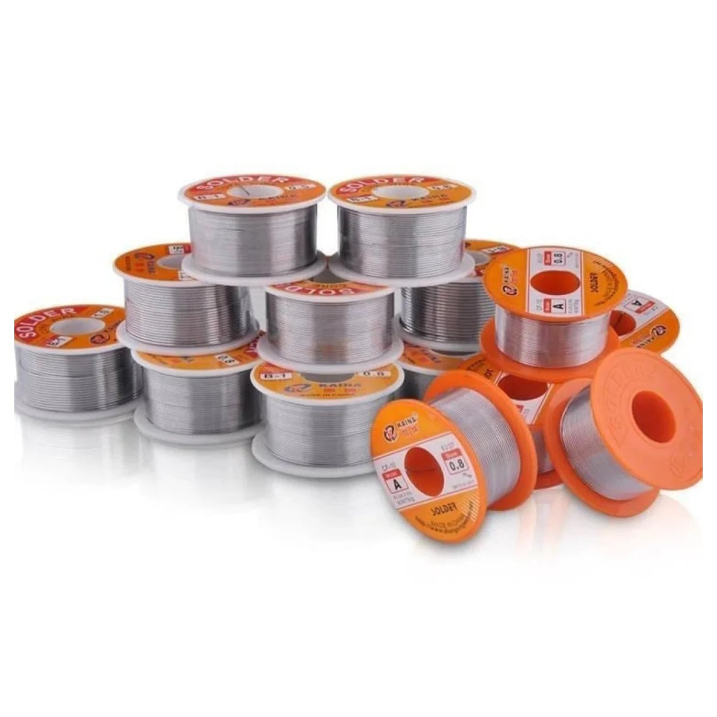 2 Rolls 0.6/0.8/1/1.2/1.5mm 63/37 Flux 2.0% 45ft Tin Lead Wire Melt Core Solder - 0.5MM - Asia Sell