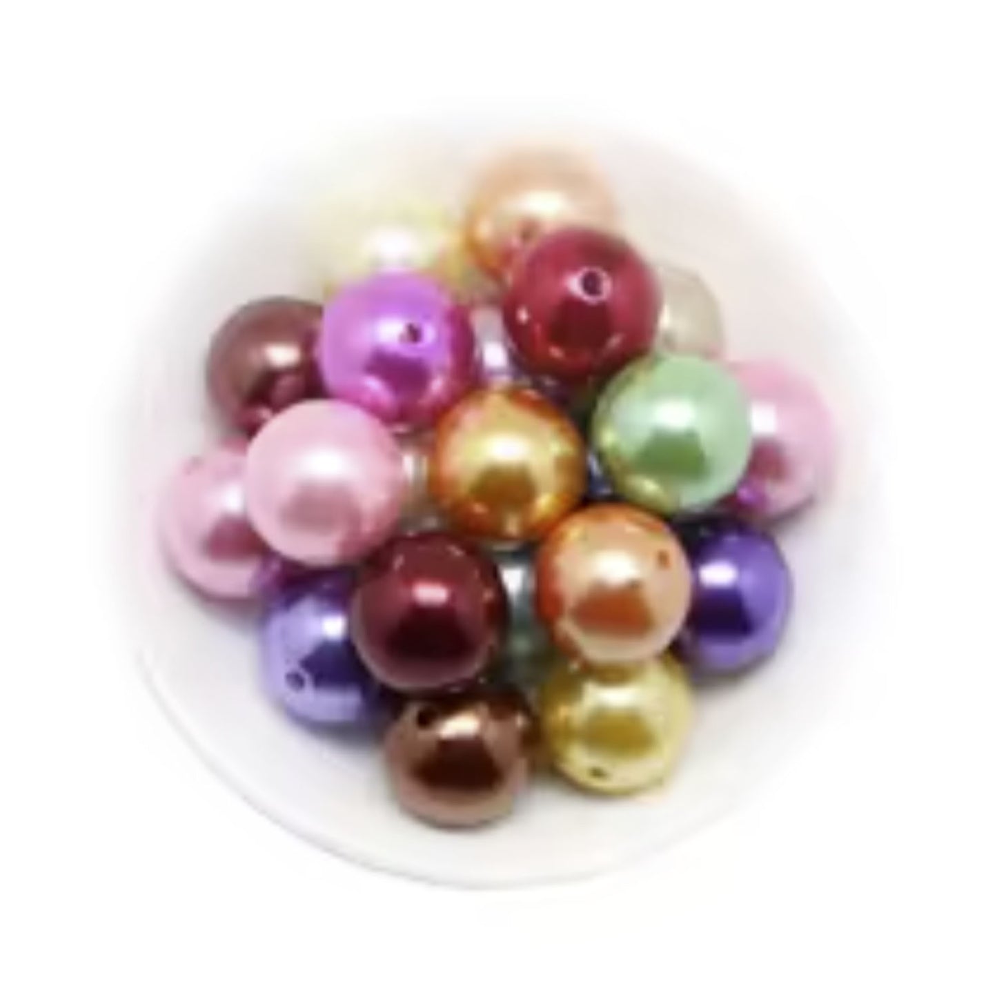 20-200pcs Fashion Jewellery Round Resin Printed Beads | 16mm Glossy | Asia Sell