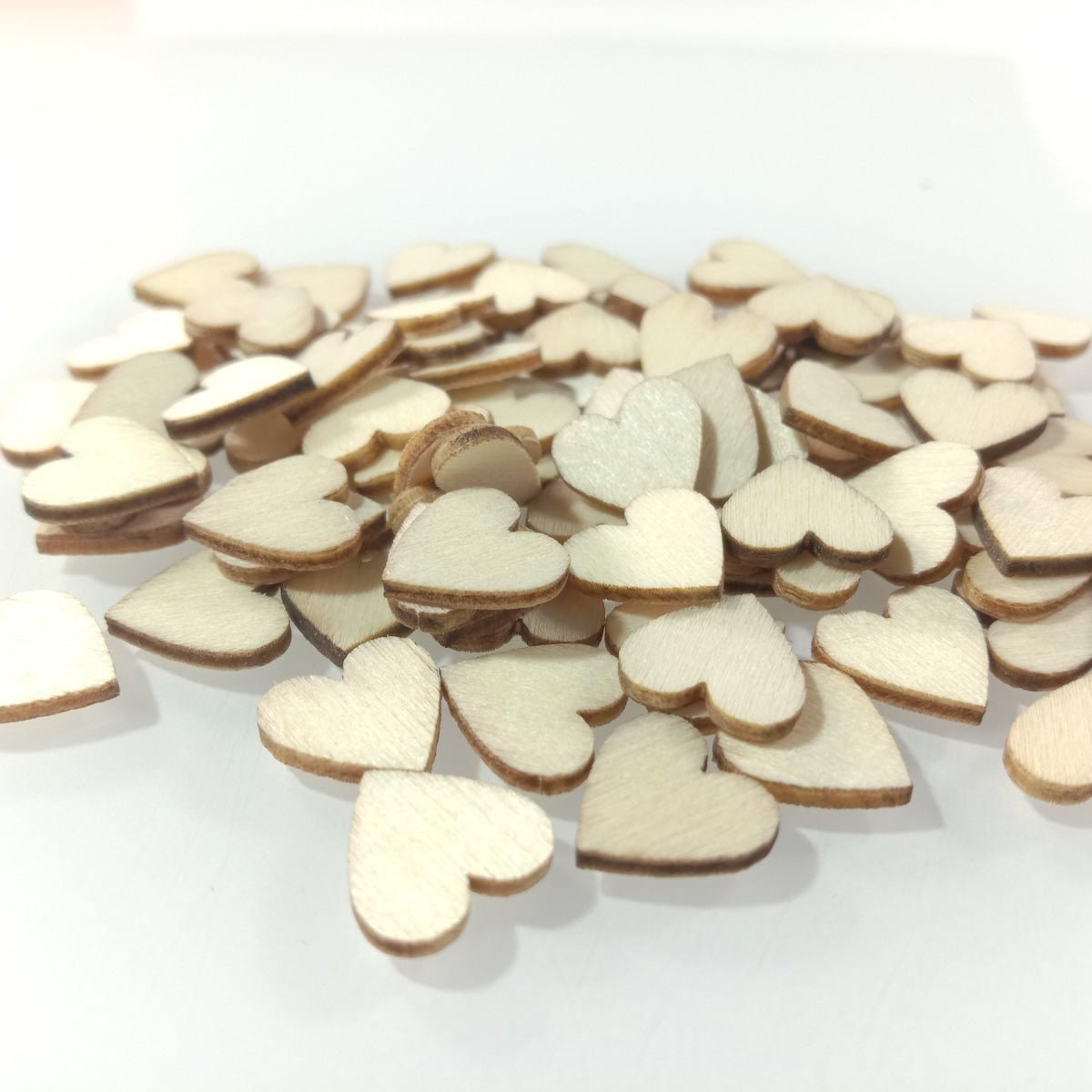 200pcs 10mm Wooden Love Hearts DIY Craft Wood Scrapbooking - - Asia Sell