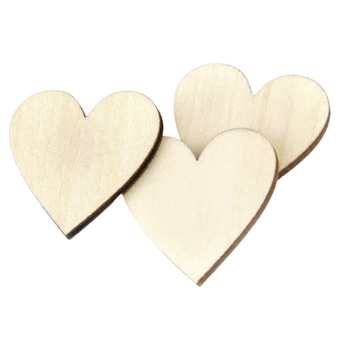 200pcs 10mm Wooden Love Hearts DIY Craft Wood Scrapbooking - - Asia Sell