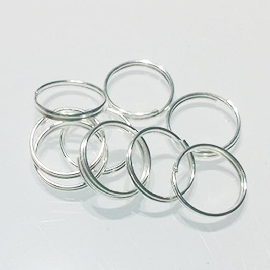 200pcs 12mm Light Silver Split Key Rings Small Keyrings Double Loop Fashion Single Key - Asia Sell