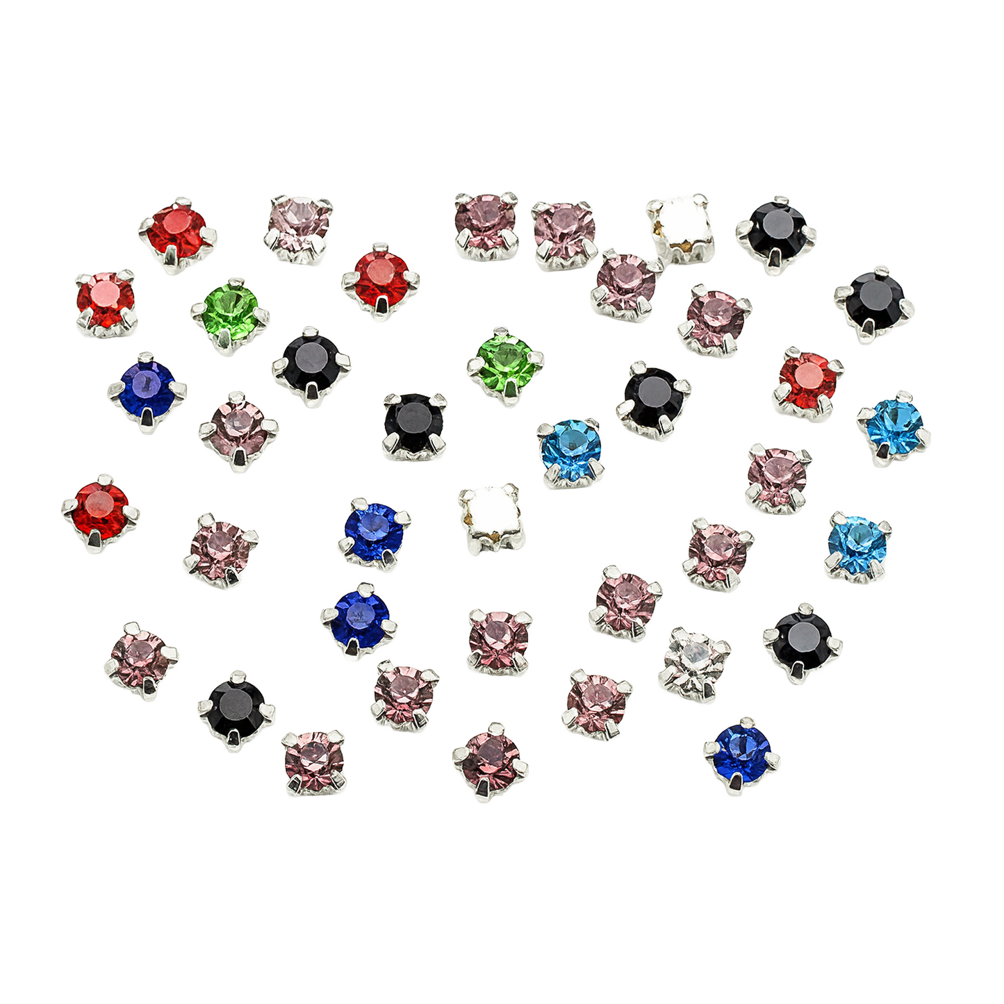 200pcs 4mm ss16 Glass Silver Rhinestones Crystals Clothing Sewing Accessories - Asia Sell