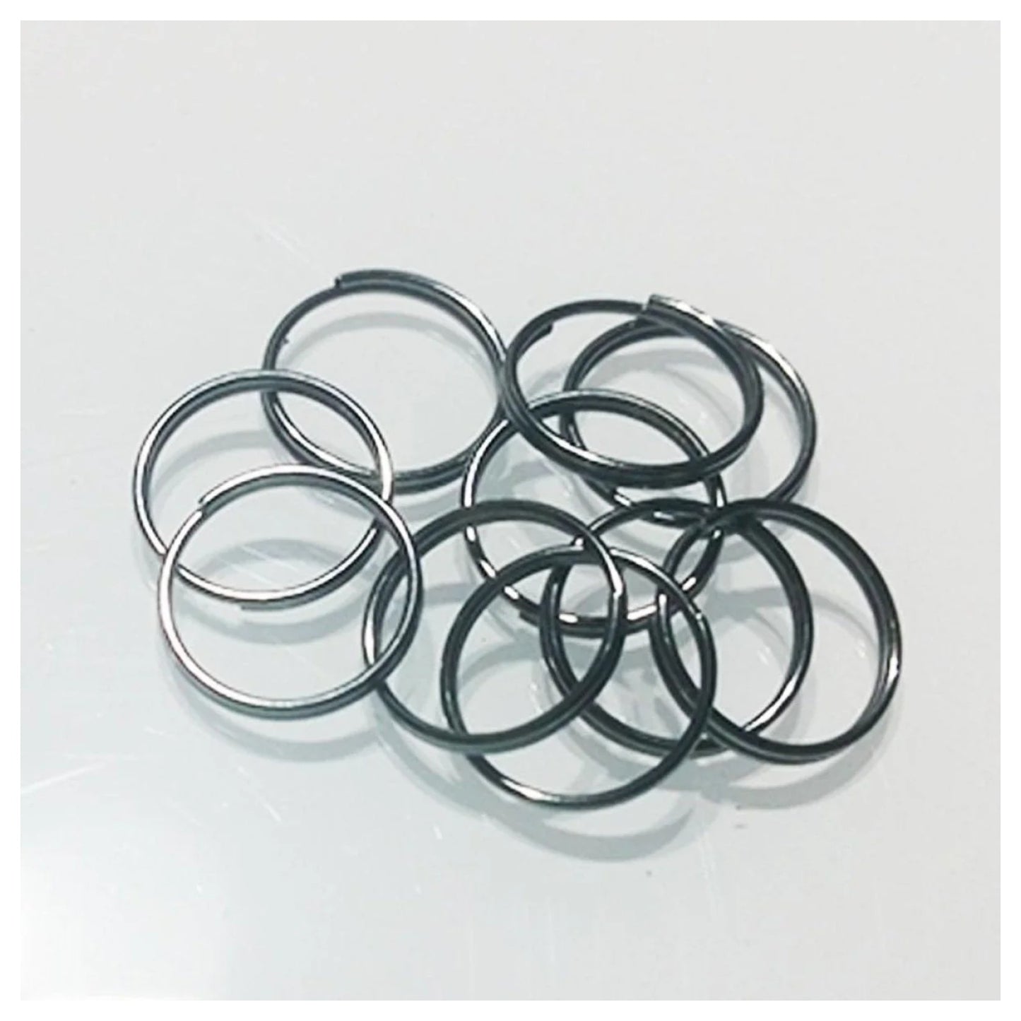 200pcs 8mm Dark Silver/Black Split Key Rings Small Keyrings Keys Double Loops Fashion - - Asia Sell
