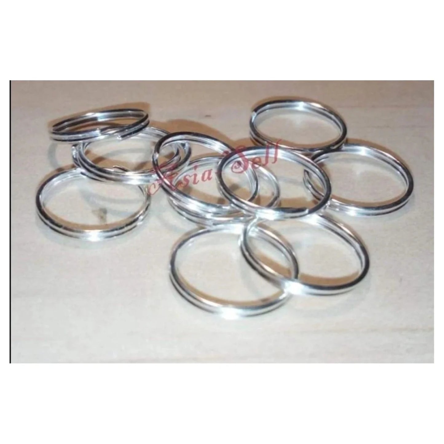 200pcs 8mm Light Silver Split Key Rings Small Keyrings Keys Double Loops Fashion - - Asia Sell