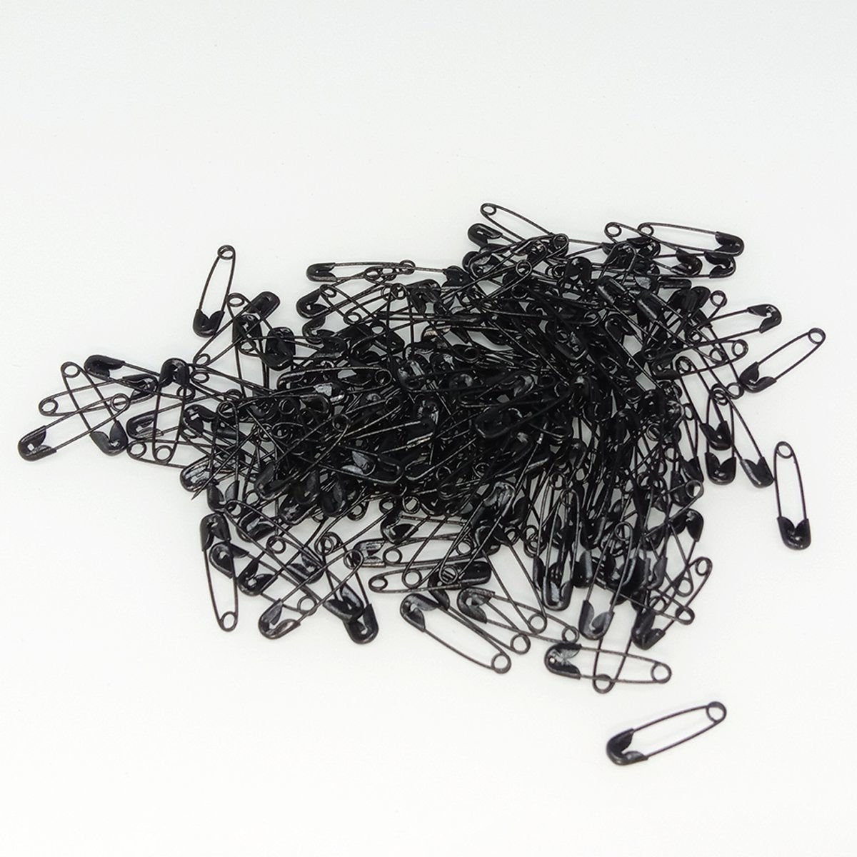 200pcs Mini Safety Pins 18mm Black/Gold/Silver for Jewelry Clothes Accessories - Black - Asia Sell