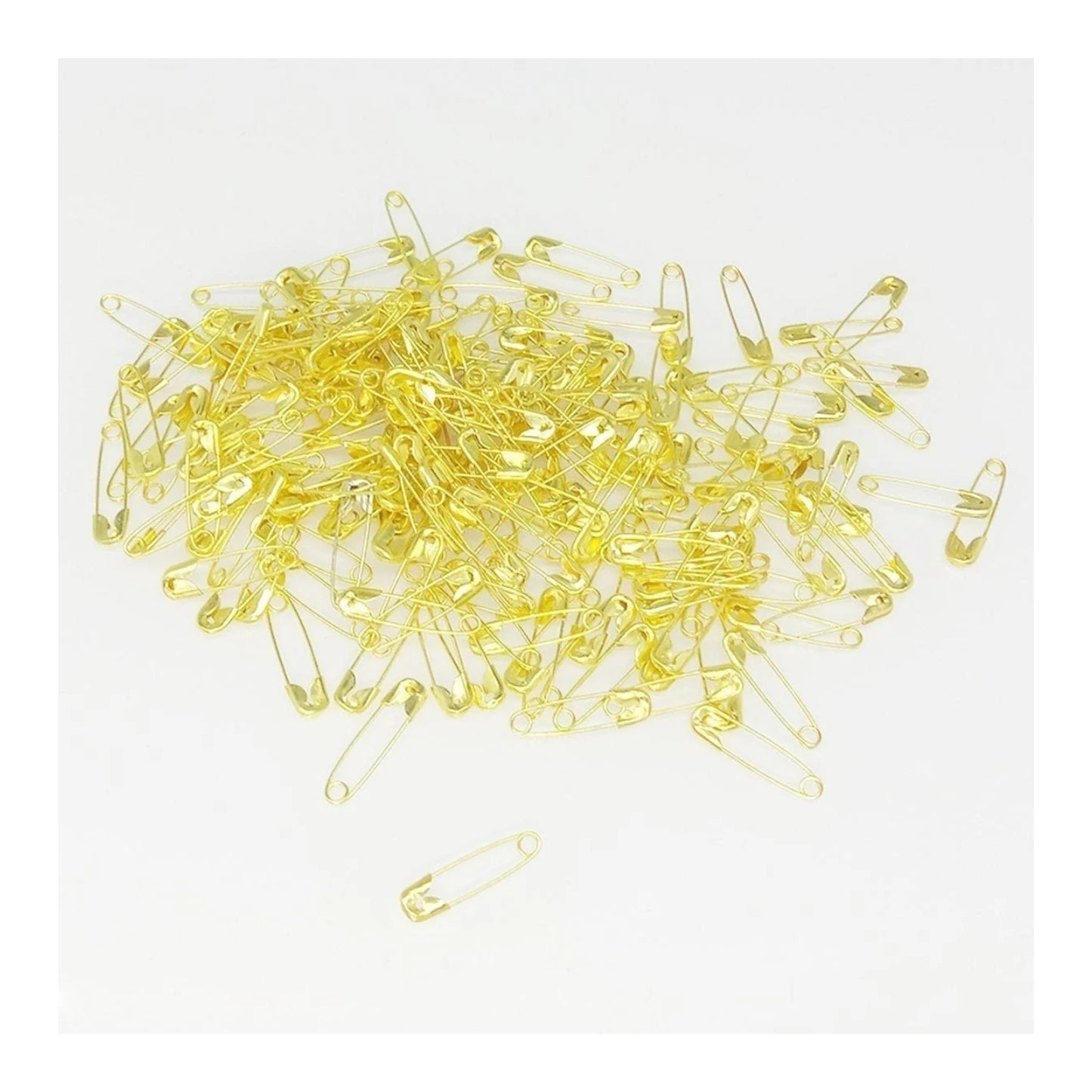 200pcs Mini Safety Pins 18mm Black/Gold/Silver for Jewelry Clothes Accessories - Gold - Asia Sell