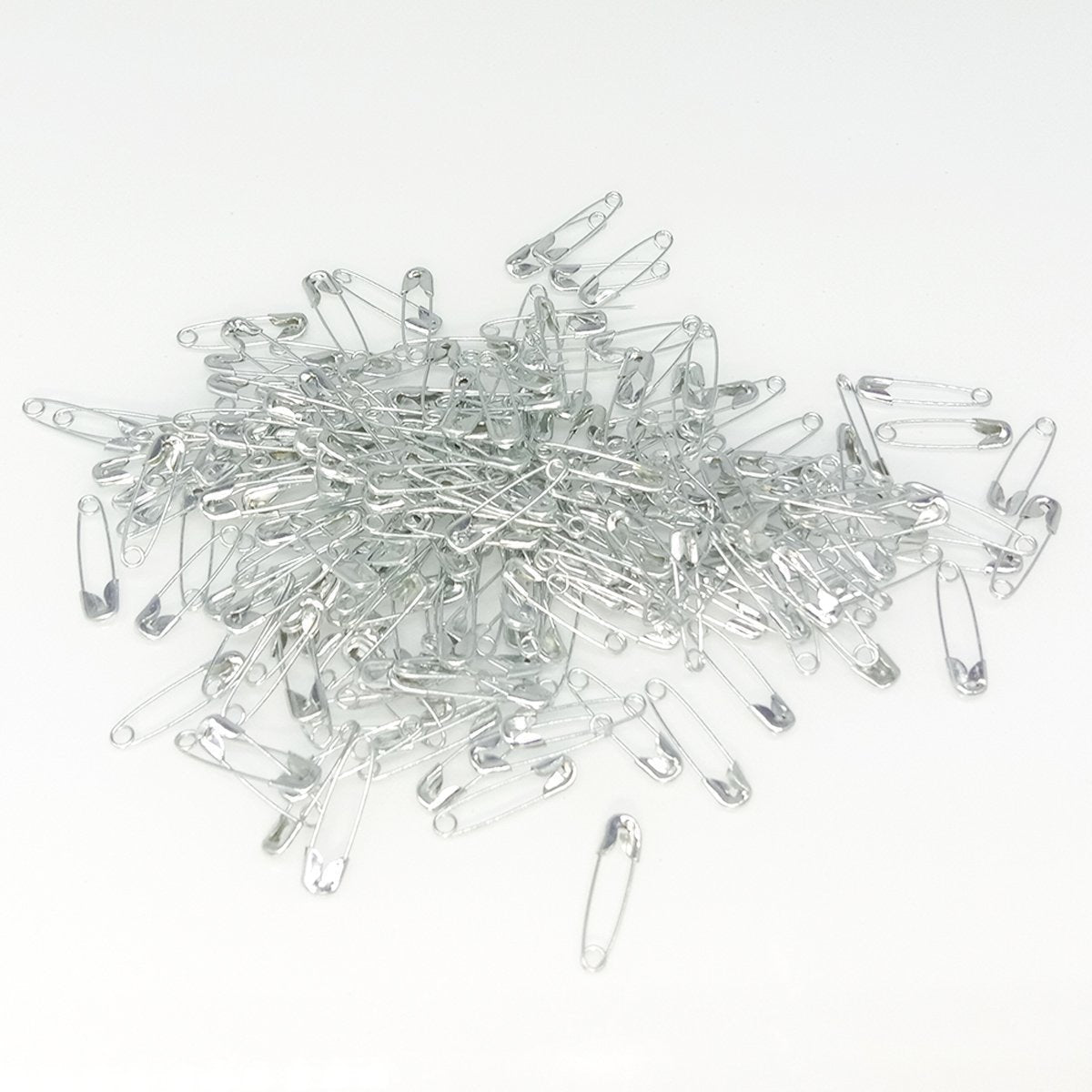 200pcs Mini Safety Pins 18mm Black/Gold/Silver for Jewelry Clothes Accessories - Silver - - Asia Sell