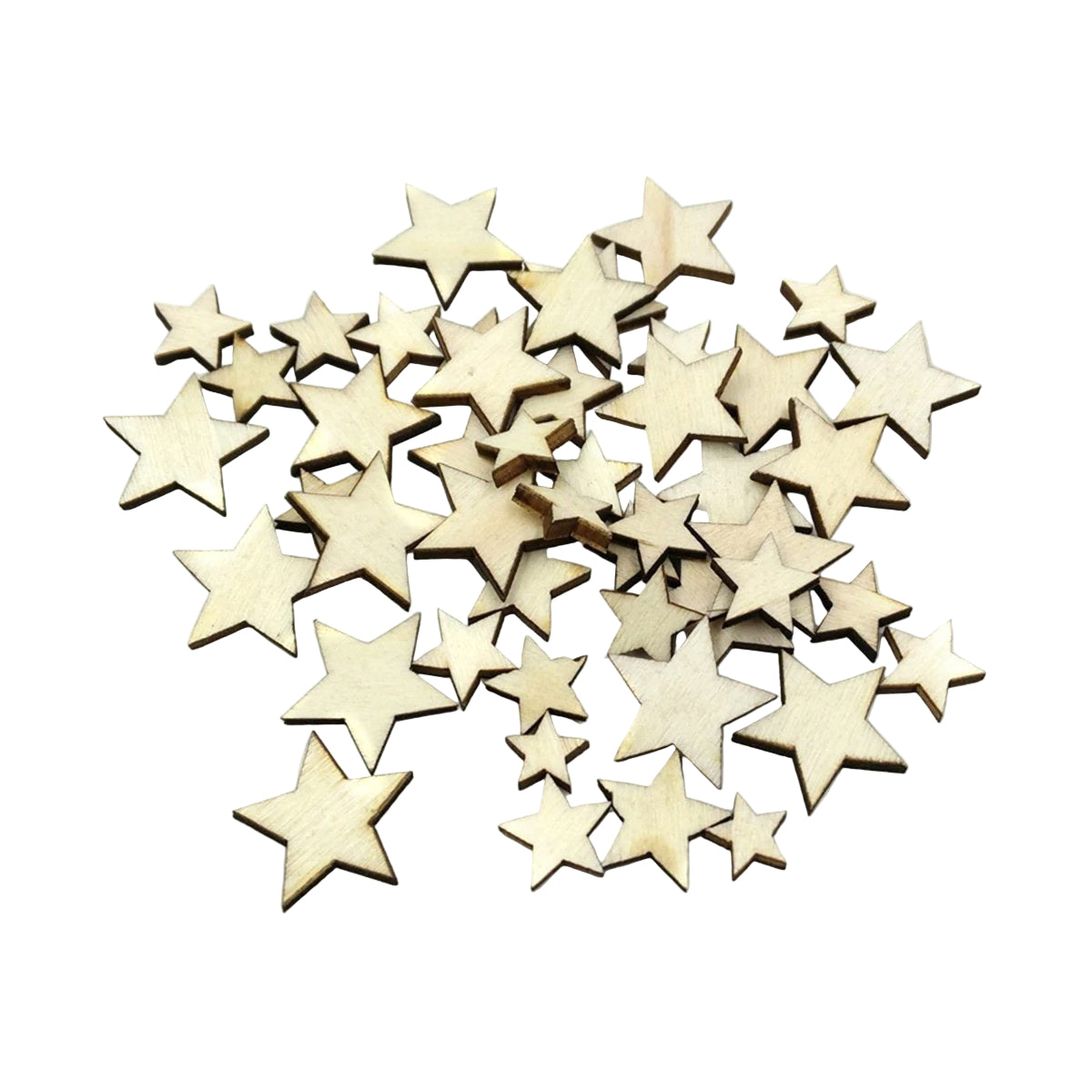 200pcs Wooden Stars Small Confetti 10-20mm Wood Crafts Decorations - Asia Sell