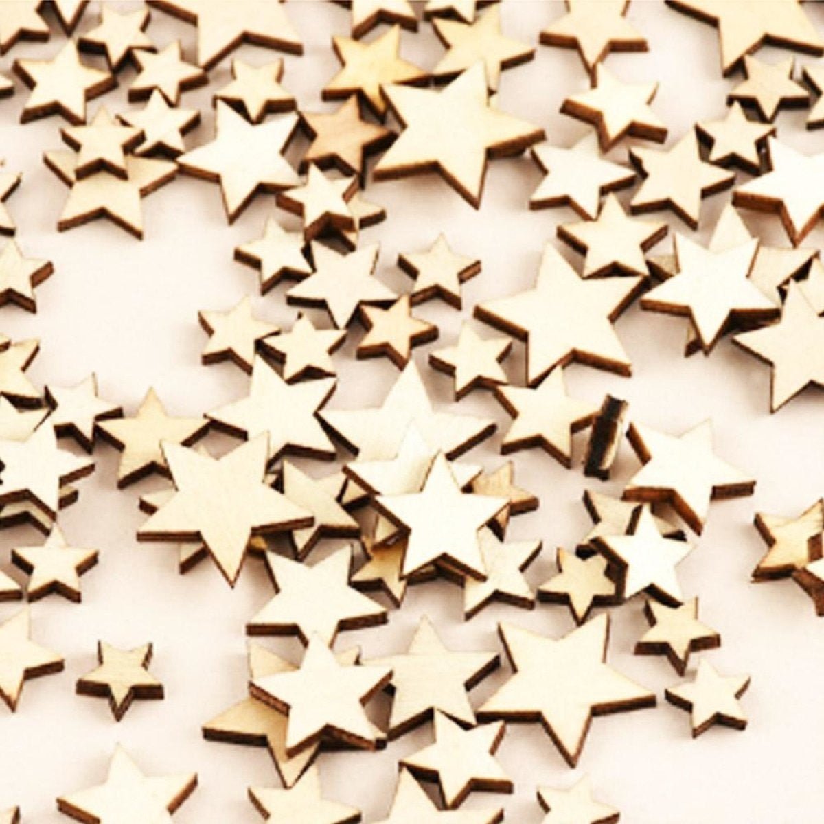 200pcs Wooden Stars Small Confetti 10-20mm Wood Crafts Decorations - Asia Sell