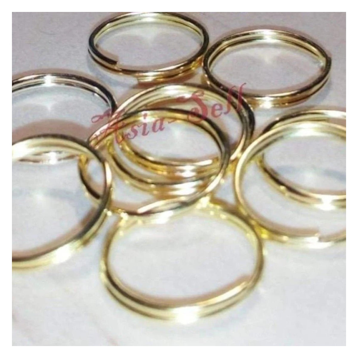 200x 10mm Gold Split Key Rings Small Keyrings Keys Double Loops Fashion - - Asia Sell
