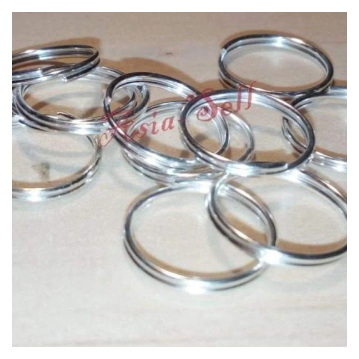 200x 10mm Light Silver Split Key Rings Small Keyrings Keys Double Loops Fashion - - Asia Sell