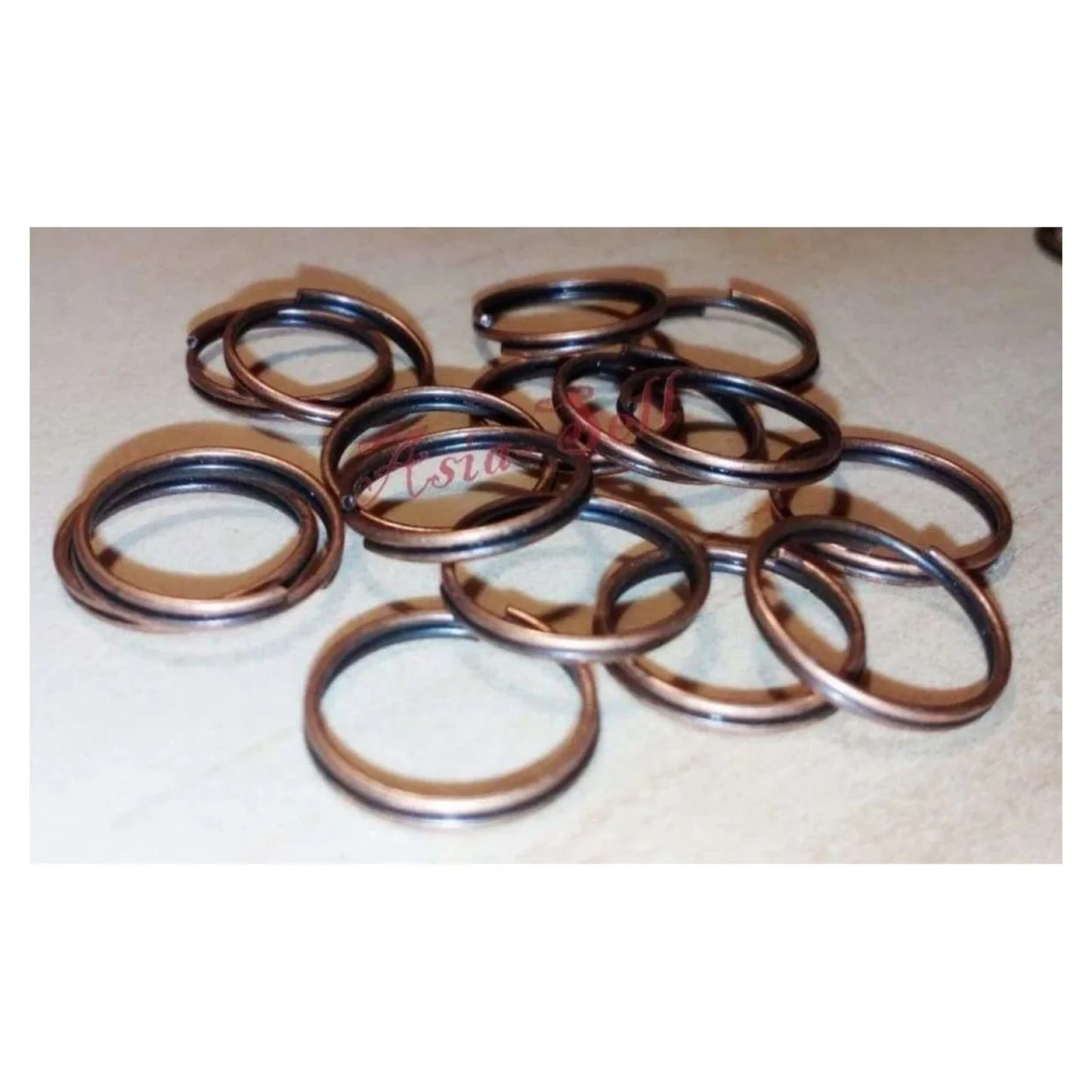 200x 12mm Copper Split Key Rings Small Keyrings Keys Double Loops Fashion - - Asia Sell
