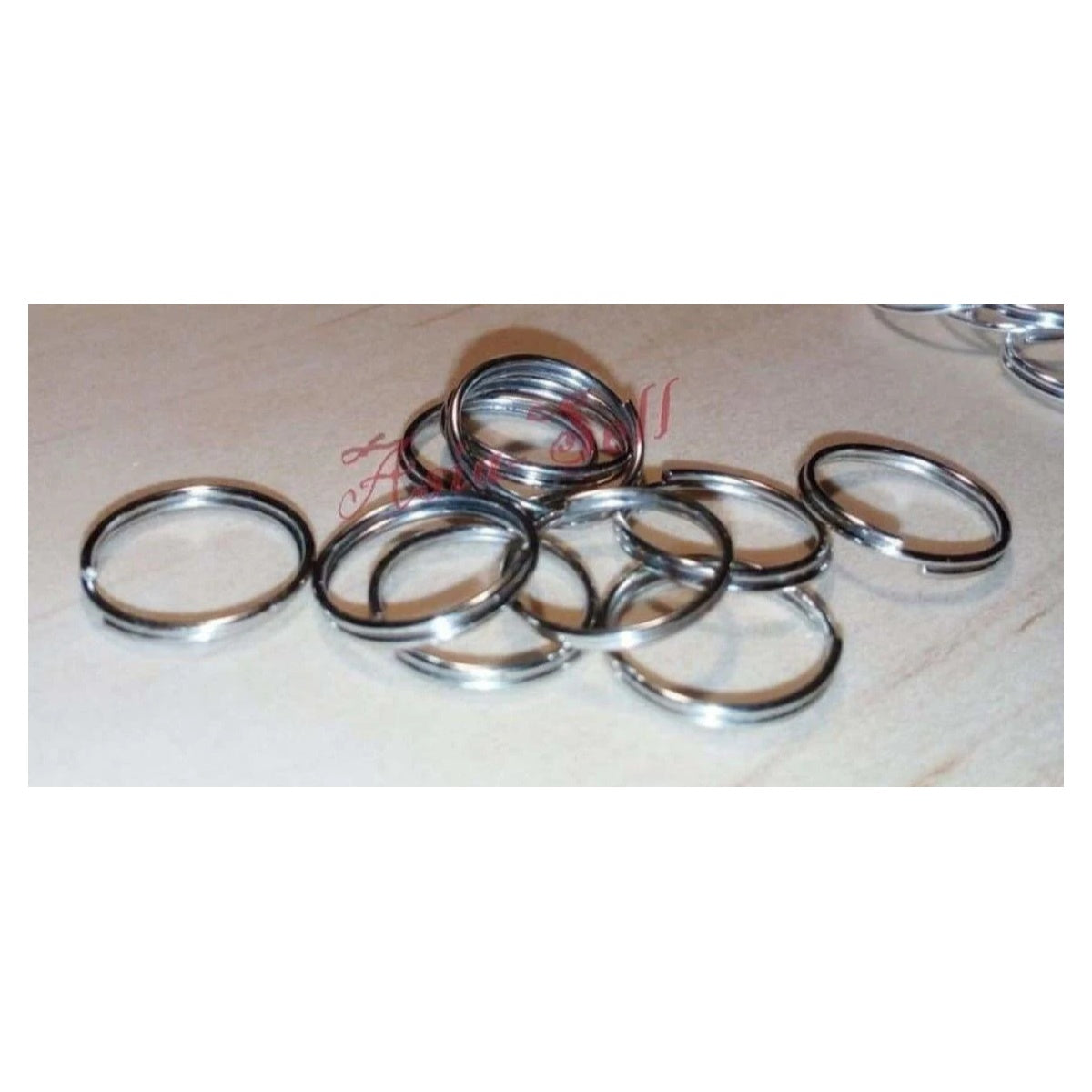 200x 12mm Silver Split Key Rings Small Keyrings Keys Double Loops Fashion - - Asia Sell