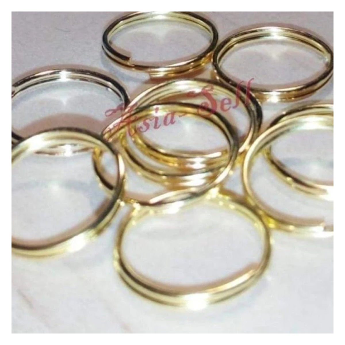 200x 6mm Gold Split Key Rings Small Keyrings Keys Double Loops Fashion - - Asia Sell