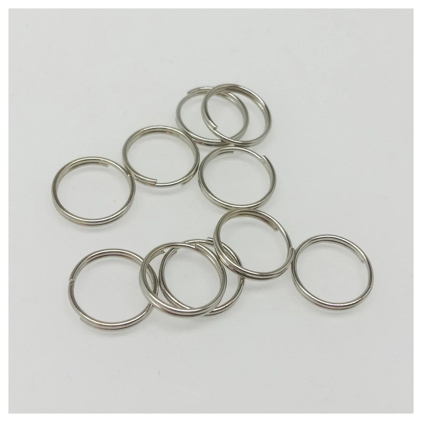 200x 6mm Rhodium Split Key Rings Small Keyrings Keys Double Loops Fashion - - Asia Sell