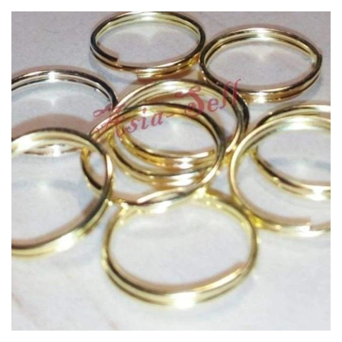 200x 8mm Gold Split Key Rings Small Keyrings Keys Double Loops Fashion - - Asia Sell