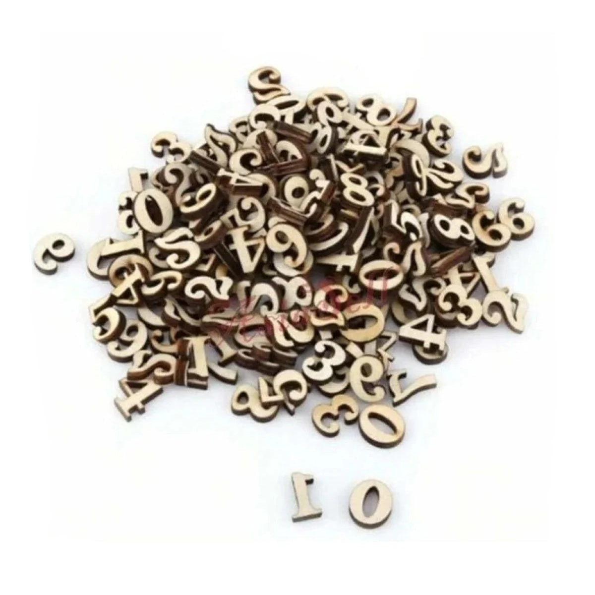 200x Numbers 14mm Wooden DIY Craft Wood - - Asia Sell