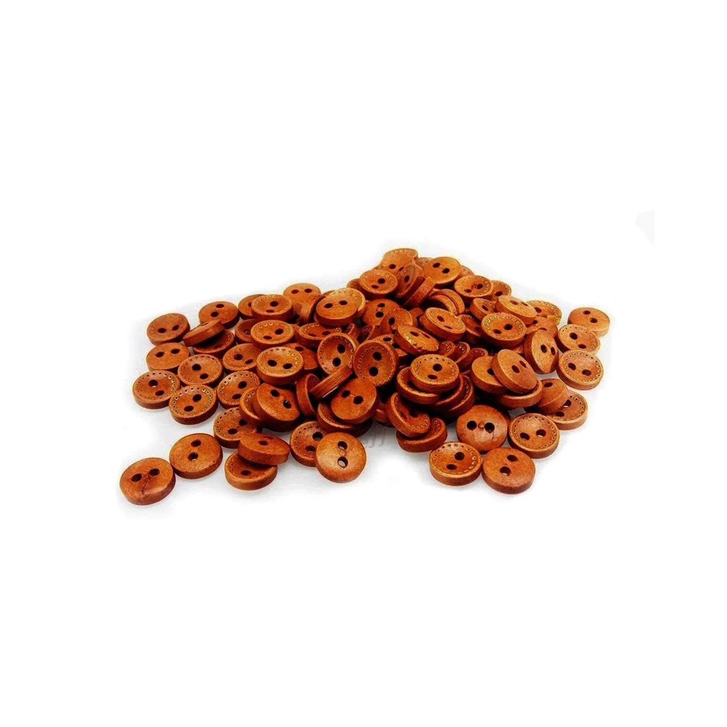 20pcs 10mm Brown 2-holes Round Wooden Buttons sewing Scrapbooking Craft - - Asia Sell