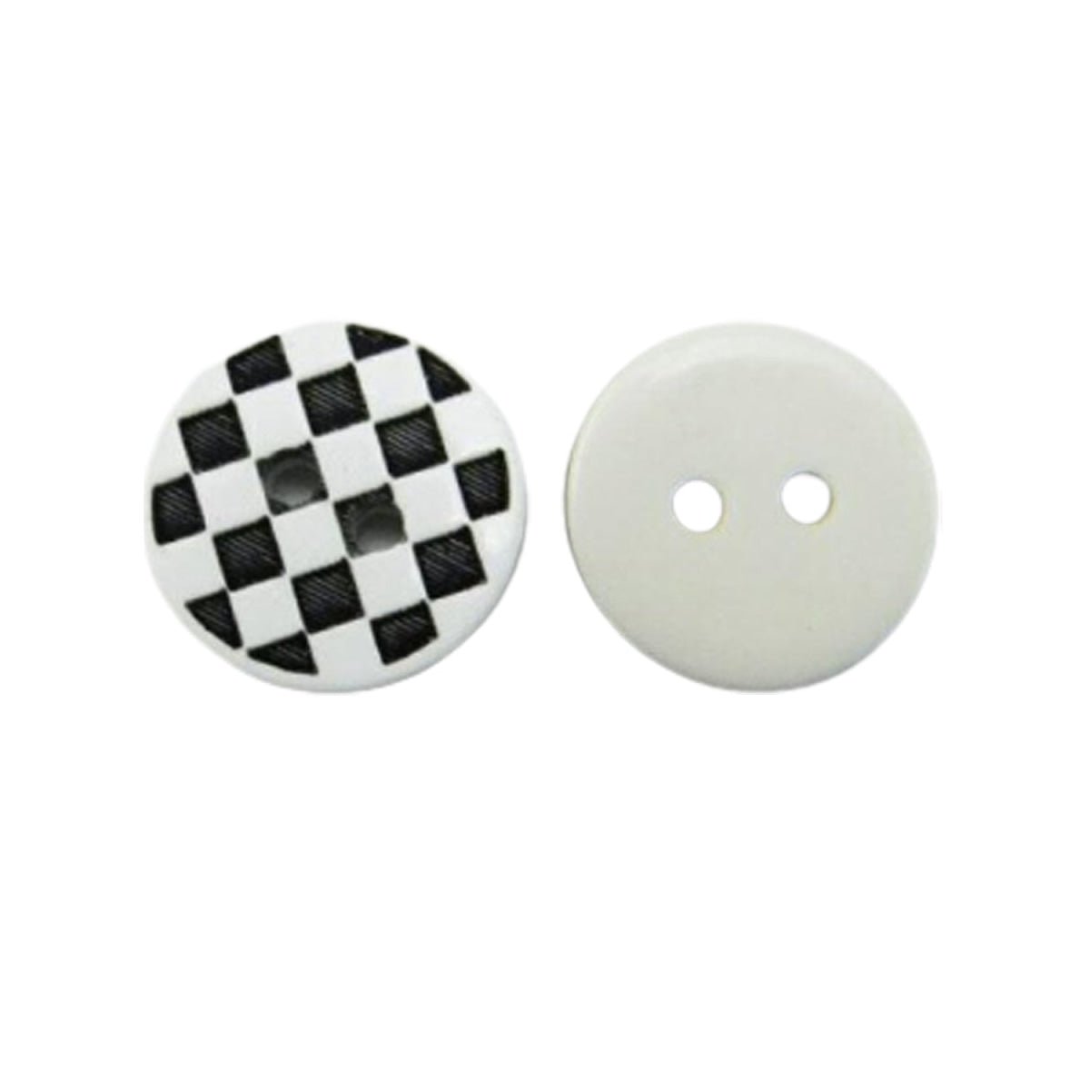 20pcs 12.5mm 2/4 Hole Buttons Mixed Colour Children's Clothing Sewing - Black Chequered - Asia Sell
