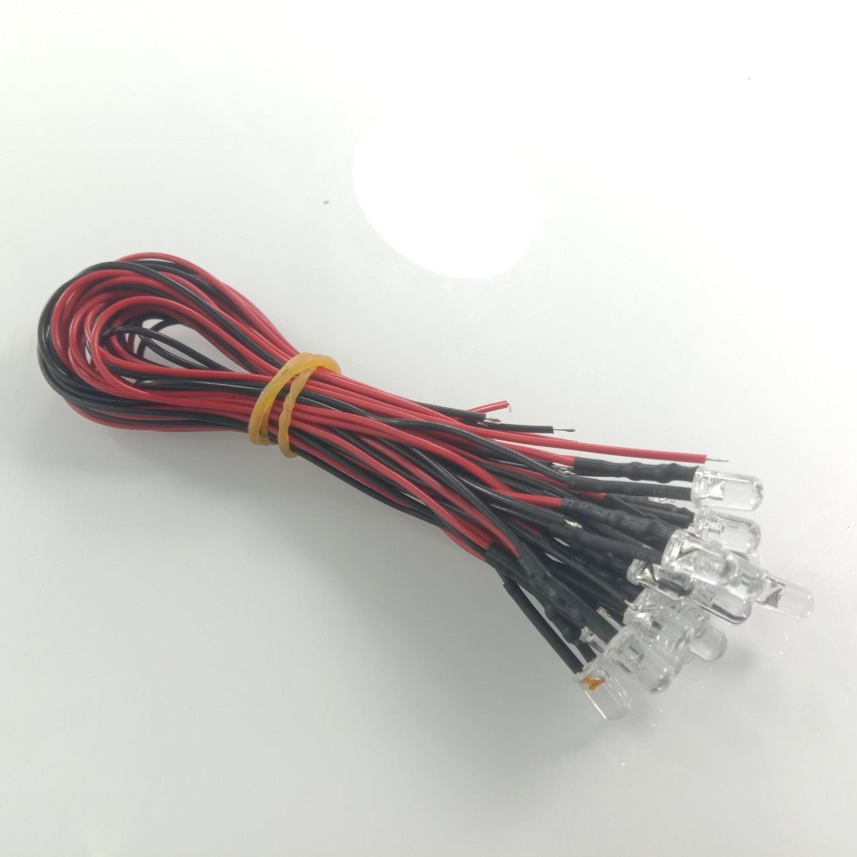 20pcs 12V 5mm Wired LED White Blue Green UV Red Yellow Pink RGB 8000MCD LED - UV - Asia Sell