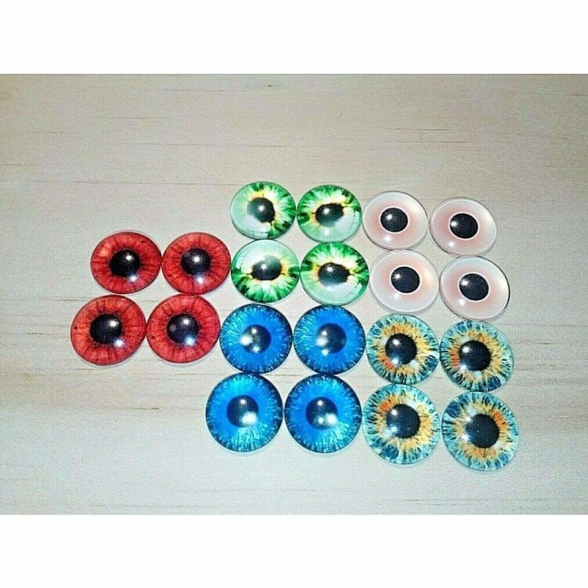 20pcs 16mm Eyeballs Glass Dolls Eyes Eye Balls Crafts DIY Doll - - Asia Sell