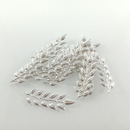 20pcs 19x64mm Gold Bronze Brass Silver Colour Leaf Leaves Charm Pendant Jewellery Making Craft DIY - Bronze - - Asia Sell