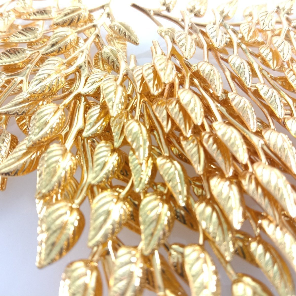 20pcs 19x64mm Gold Bronze Brass Silver Colour Leaf Leaves Charm Pendant Jewellery Making Craft DIY - Gold - Asia Sell