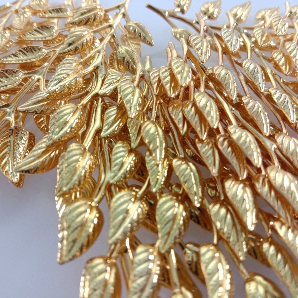 20pcs 19x64mm Gold Bronze Brass Silver Colour Leaf Leaves Charm Pendant Jewellery Making Craft DIY - Gold - Asia Sell