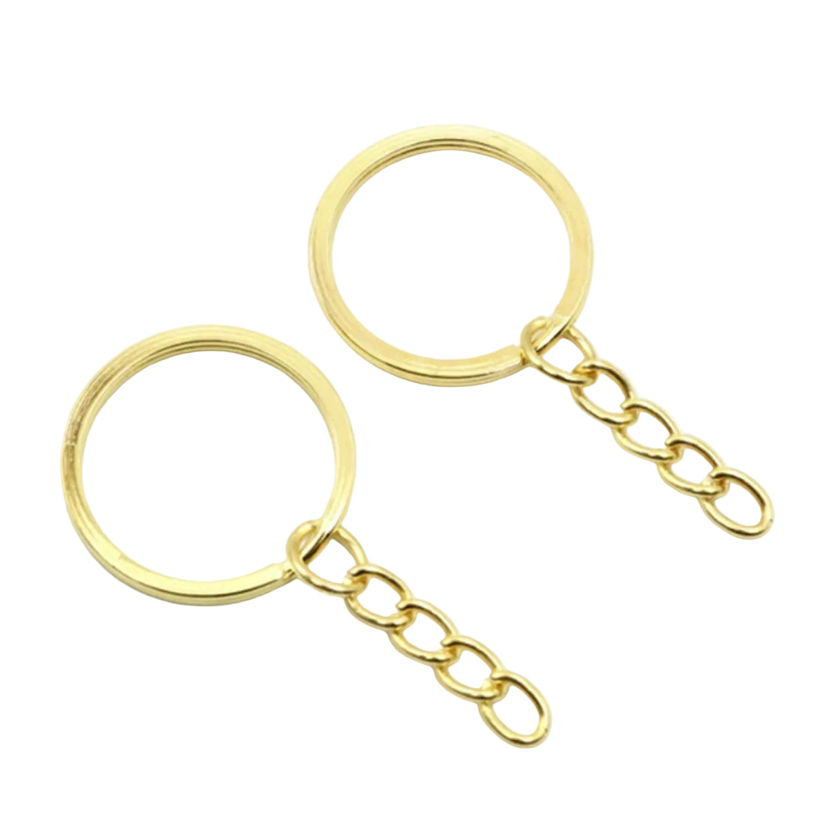 20pcs 27mm Gold Colour Split Ring Ancient Keyring Keychain Chain Key Rings Key Chains - - Asia Sell