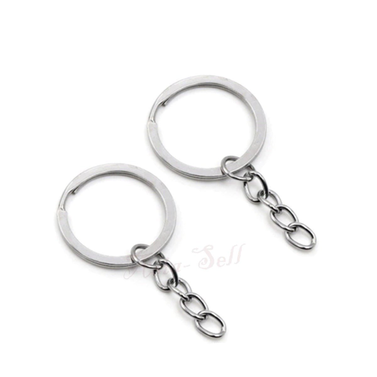 20pcs 28mm Rose Gold Ancient Keyring Keychain Split Ring Chain Key Rings Key Chains - Rhodium - Asia Sell
