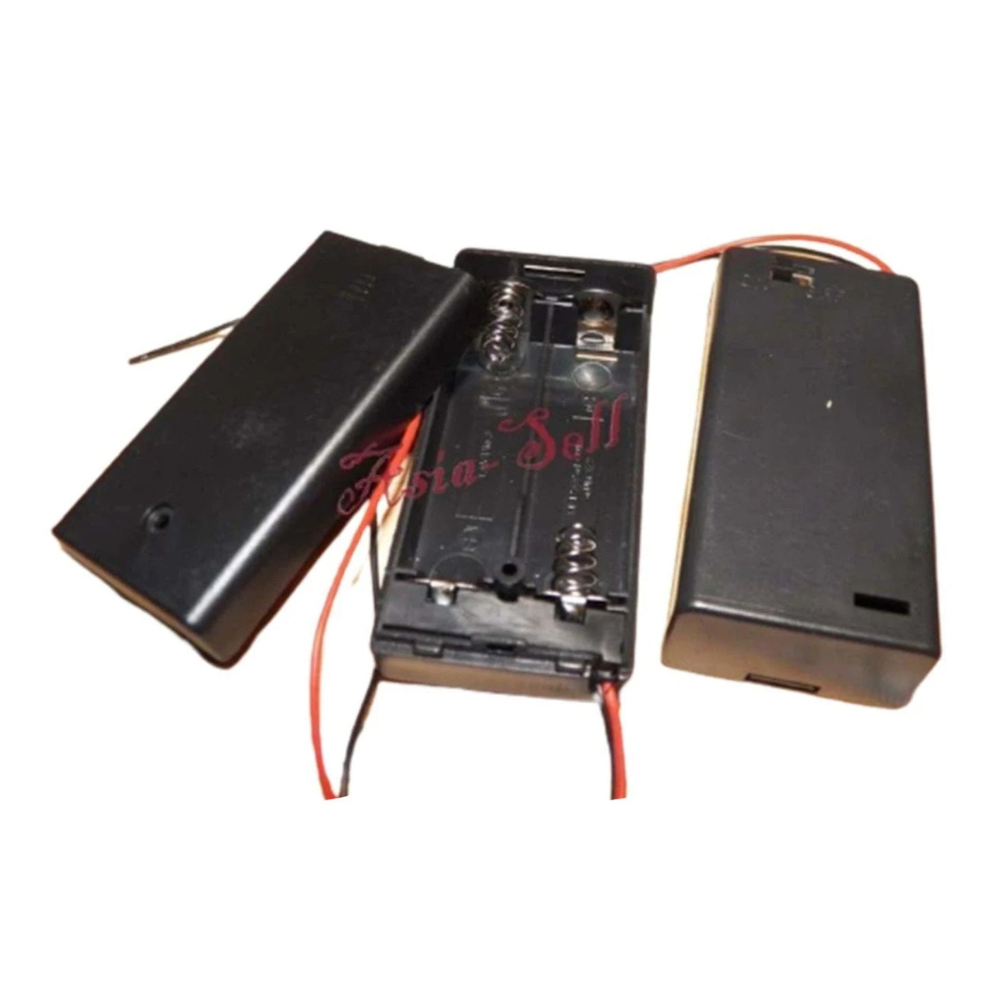 20pcs 2xAA Battery Holder 1.5V Switch Lid Box 3V AA Case Wires 2 x AA 2x1.5V - - Asia Sell