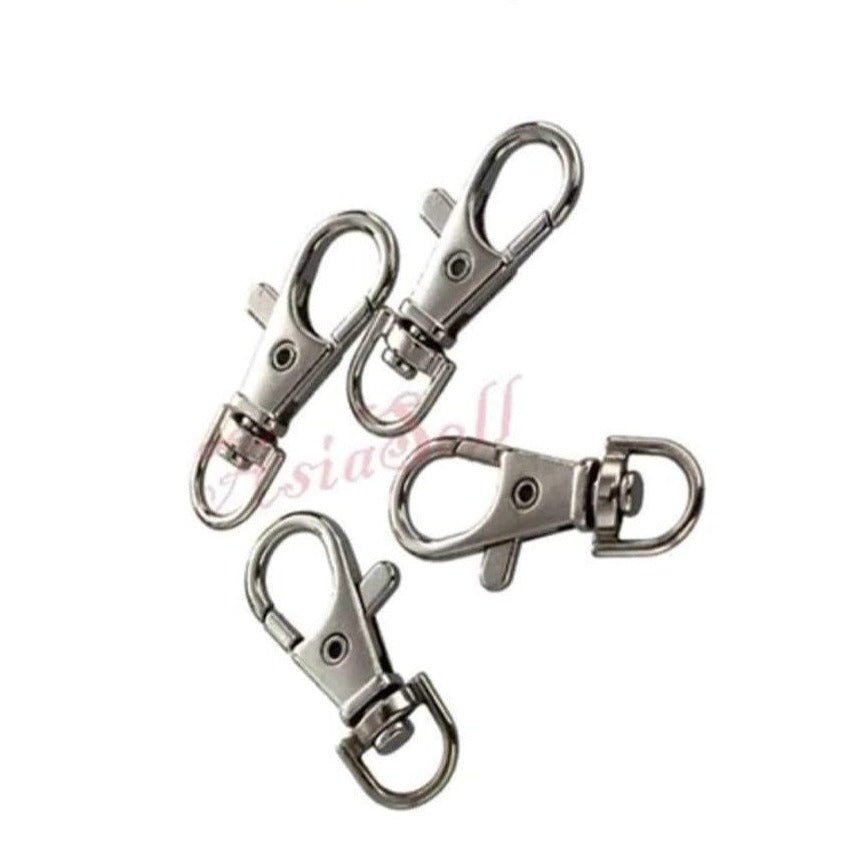 20pcs 30mm/36mm Lobster Clasp Swivel Trigger Clips Snap Hooks Key Ring Keychain Bag Keyring - 36mm - - Asia Sell