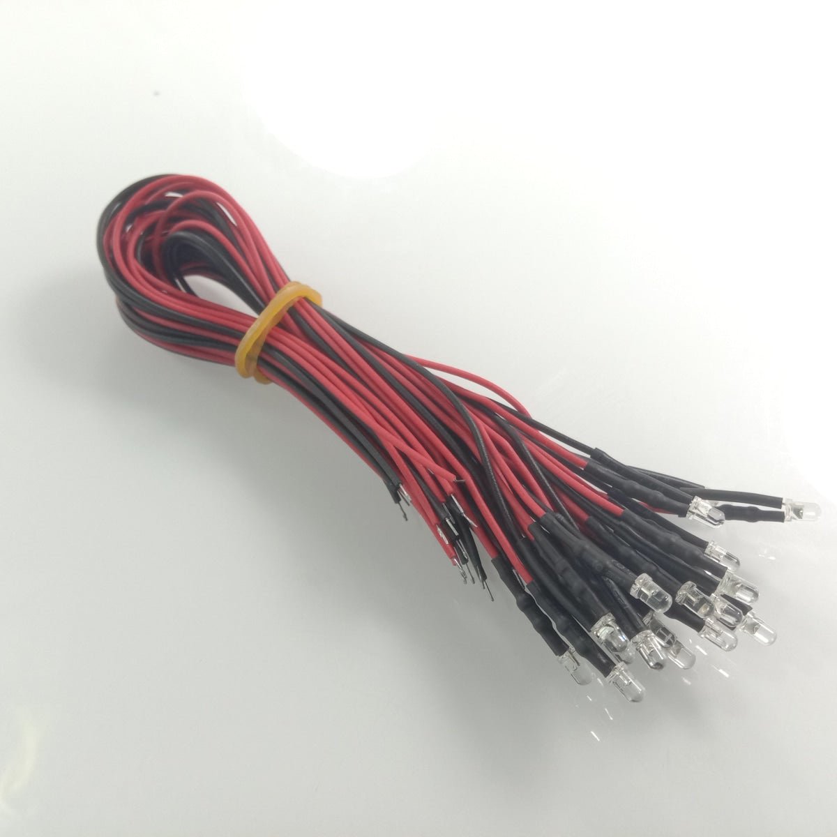 20pcs 3mm 12V Wired LEDs White Blue Green UV Red Yellow Pink Cables Orange LED - UV - Asia Sell