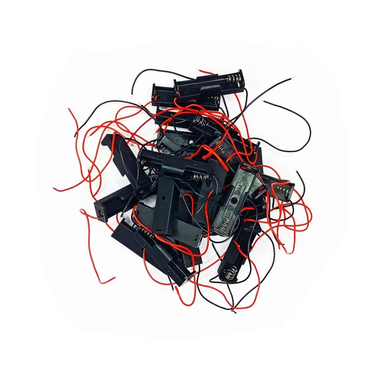 20pcs AA 1.5V Battery Holder Storage Box Case Leads Wires Cables - - Asia Sell