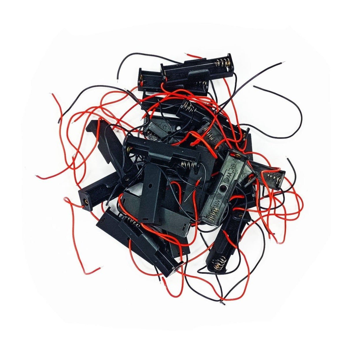 20pcs AA 1.5V Battery Holder Storage Box Case Leads Wires Cables - - Asia Sell