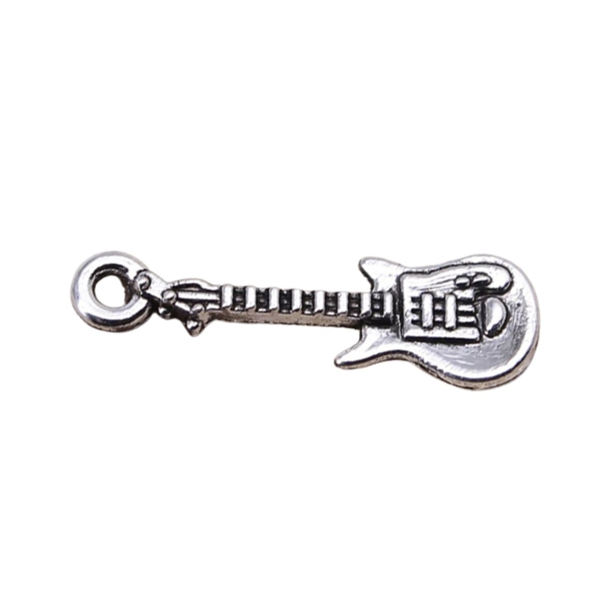 20pcs Antique Silver Colour Guitar Charms Pendant 24x7mm For Jewelry Making DIY Jewelry Findings - - Asia Sell