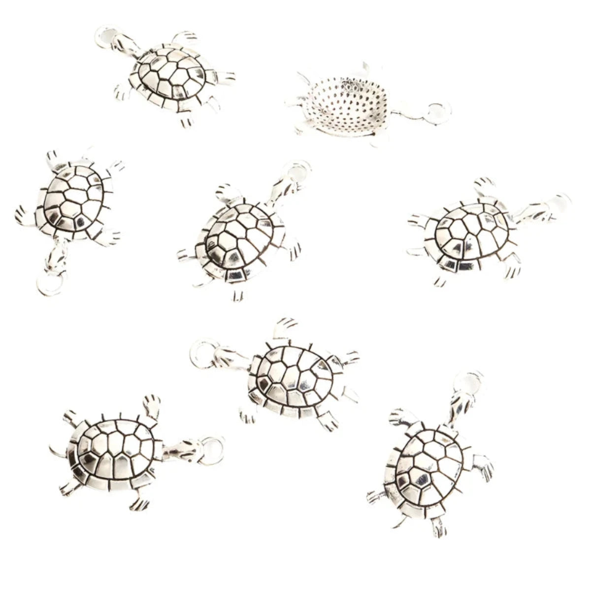 10pcs Retro Turtle Shape Alloy Charms for Necklace Earrings Animal Pendants for DIY