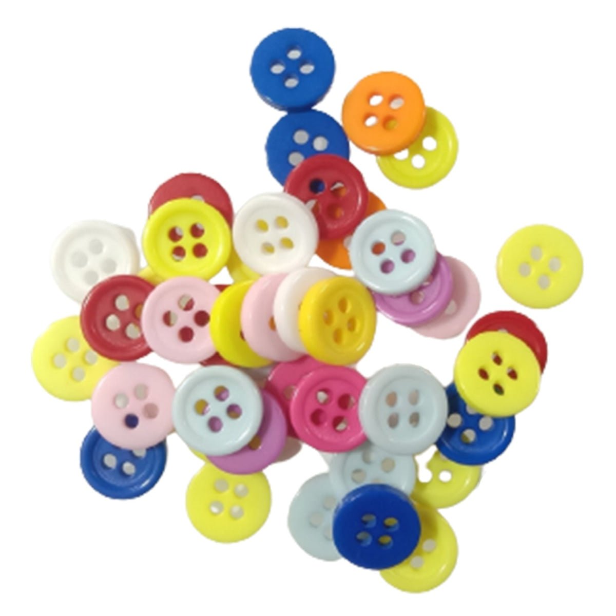 20x Mixed Coloured 9mm 4-Hole Buttons Sewing For Apparel Kids Clothes Scrapbooking - - Asia Sell