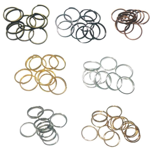 20x Split Key Rings Jump Rings 4mm 5mm 6mm 8mm 10mm 12mm Bronze Copper Silver Gold KC Gold Keyrings - 12mm Bronze - - Asia Sell