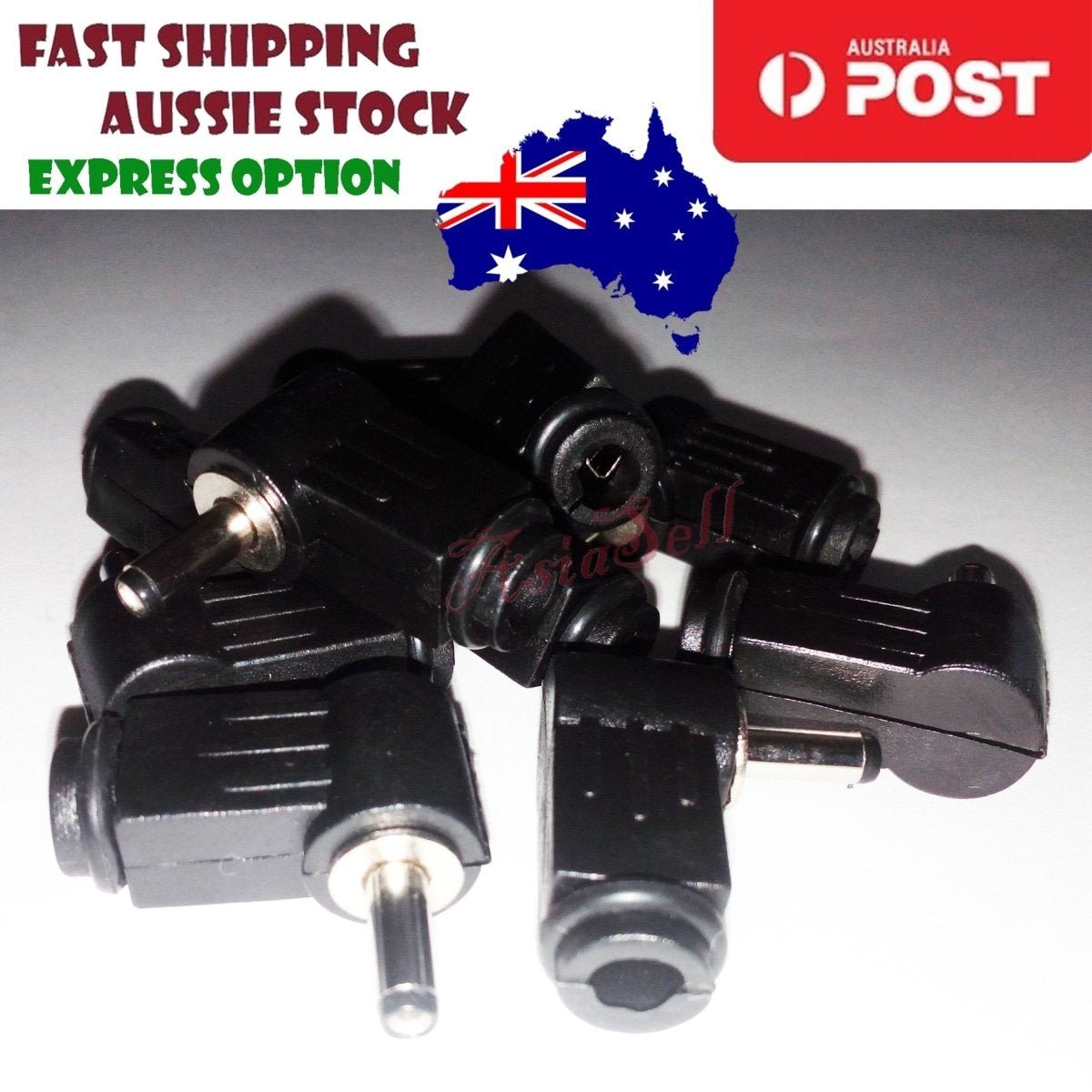 2/10pcs 3.5x1.3mm 5.5x2.1mm/2.5mm Male Plug DC Power Adaptor Jack Connector - 10x 3.5x1.3mm Male 90 Deg - Asia Sell
