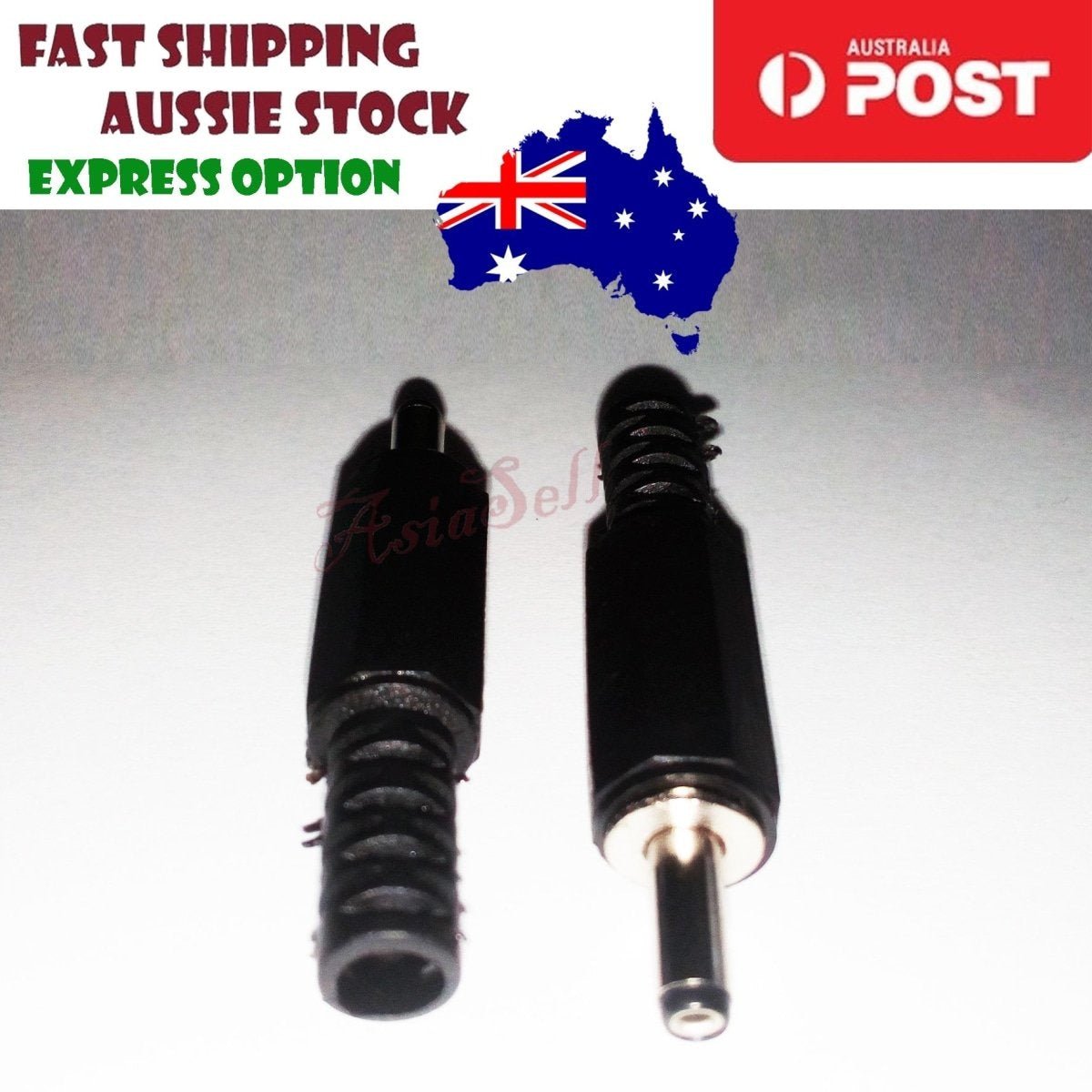2/10pcs 3.5x1.3mm 5.5x2.1mm/2.5mm Male Plug DC Power Adaptor Jack Connector - 2x 3.5x1.3mm Male 10mm Shaft - Asia Sell