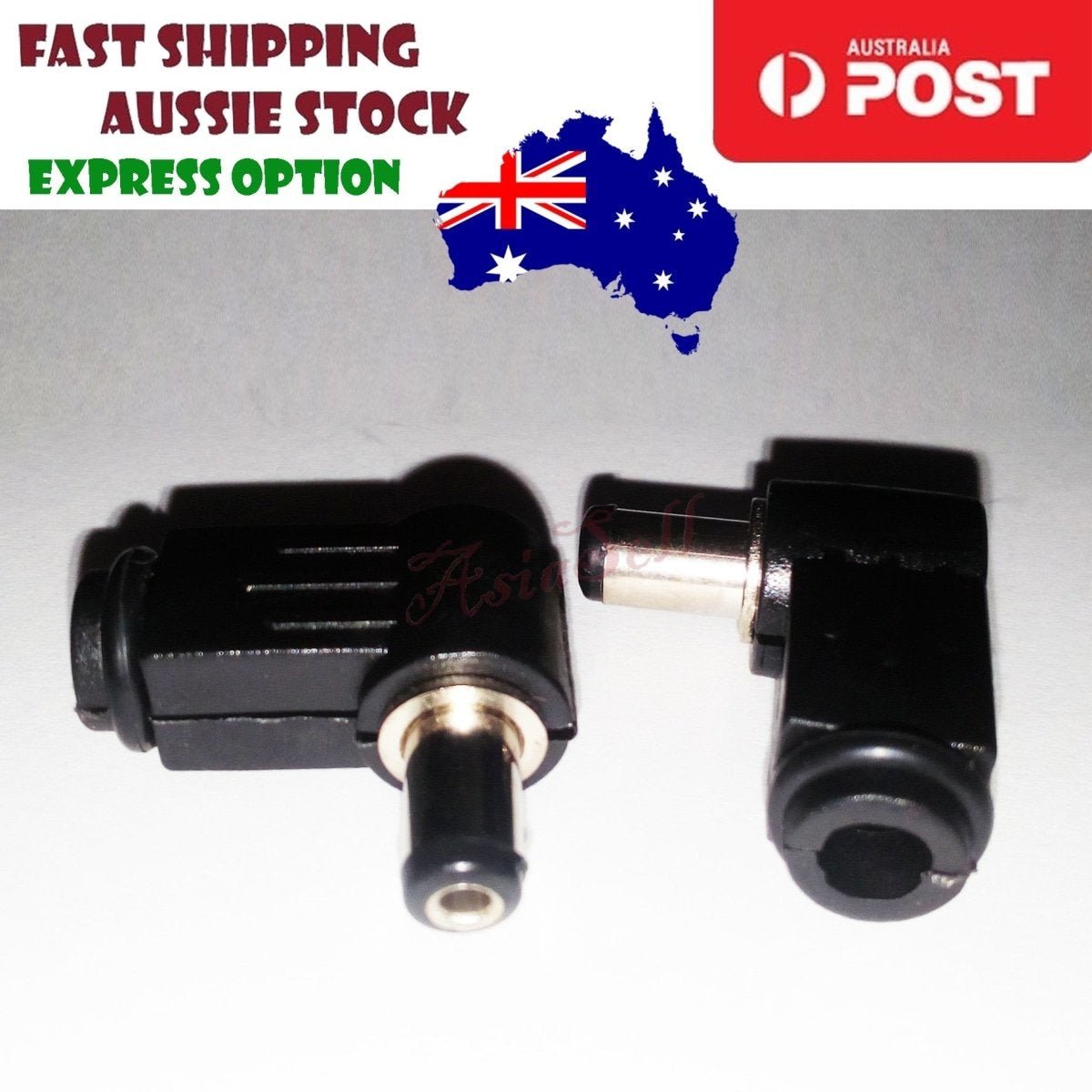 2/10pcs 3.5x1.3mm 5.5x2.1mm/2.5mm Male Plug DC Power Adaptor Jack Connector - 2x 5.5x2.1mm Male 90 Deg - Asia Sell