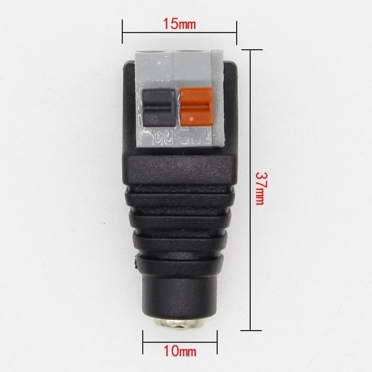 2/10pcs Male Female Connector for 3528/5050/5730 LED Strip 5.5x2.1mm Power Jack - 5 male 5 female - Asia Sell