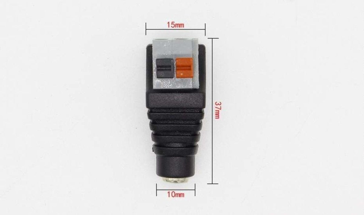2/10pcs Male Female Connector for 3528/5050/5730 LED Strip 5.5x2.1mm Power Jack - 5 male 5 female - Asia Sell