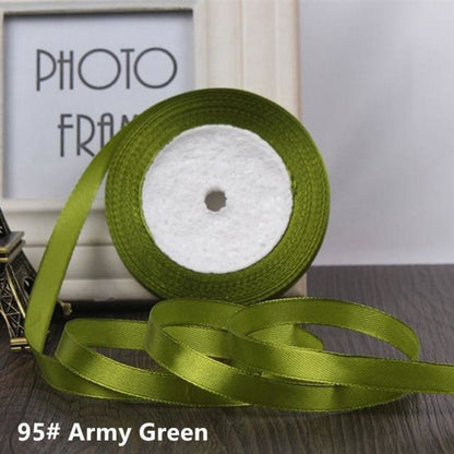 22m 10mm-15mm Polyester Ribbon for Crafts Bow Gift Wrapping Party Wedding Hair - Army Green 15mm - - Asia Sell