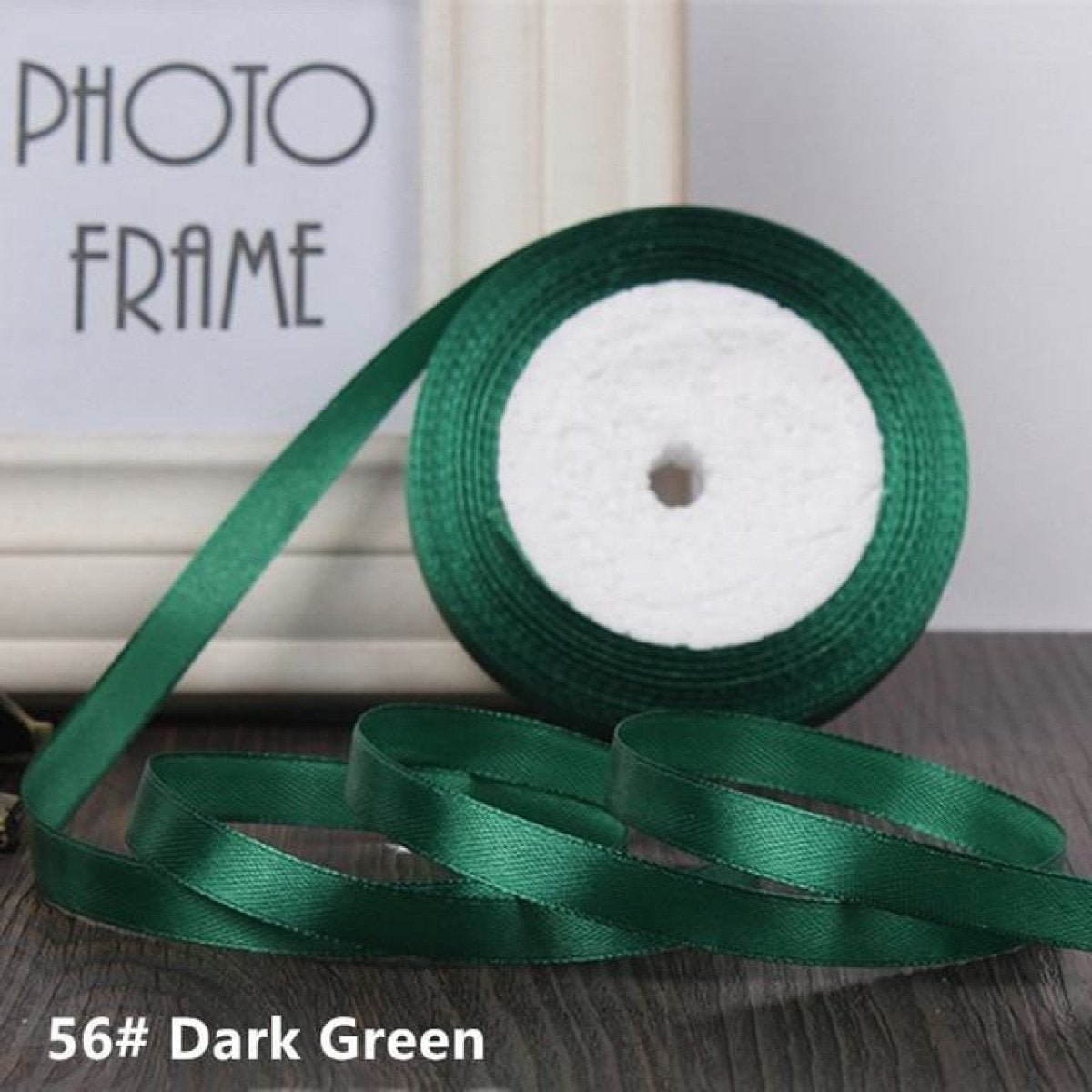 22m 10mm-15mm Polyester Ribbon for Crafts Bow Gift Wrapping Party Wedding Hair - Dark Green 15mm - - Asia Sell