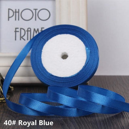 22m 10mm-15mm Polyester Ribbon for Crafts Bow Gift Wrapping Party Wedding Hair - Royal Blue 15mm - - Asia Sell