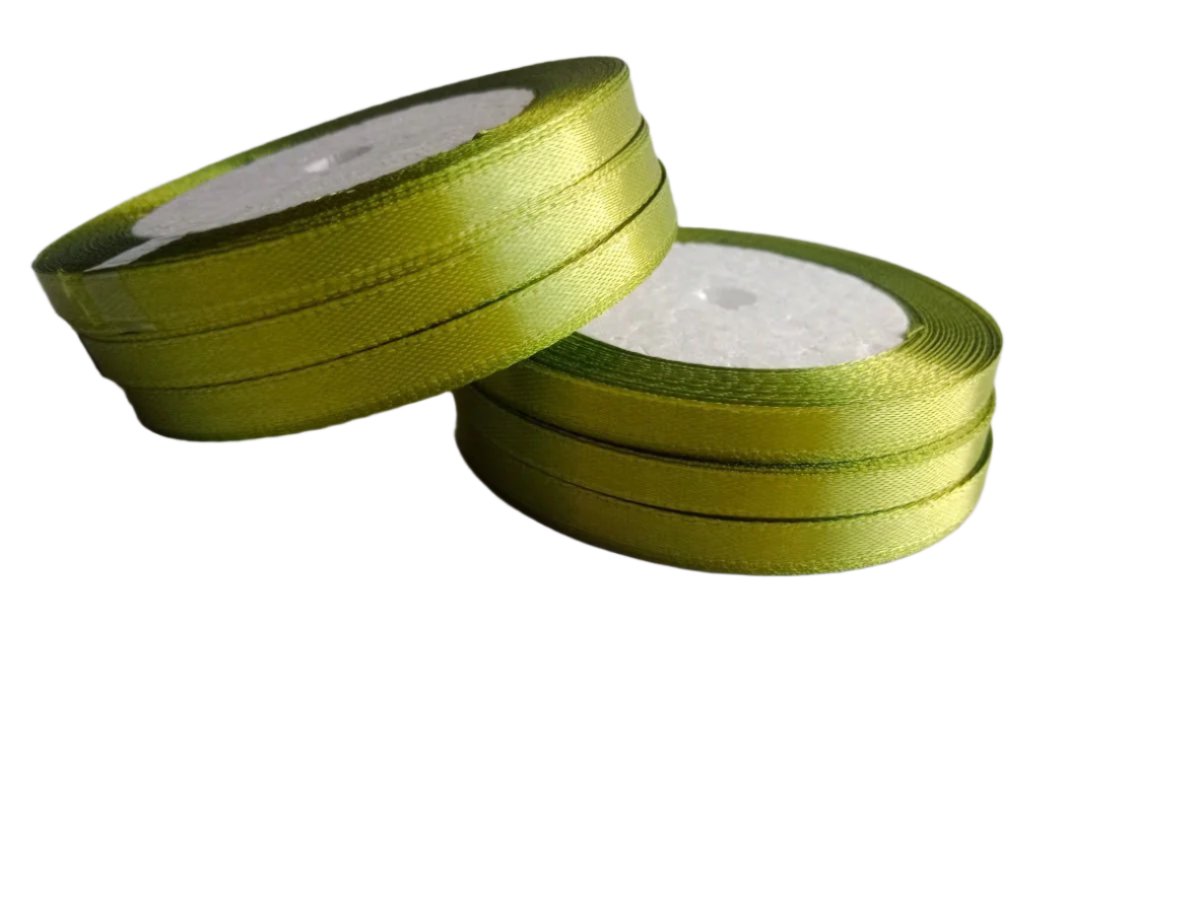 22m 6mm Polyester Ribbon for Crafts Bow Gift Wrapping Party Wedding Hair Christmas Decoration DIY - Army Green - Asia Sell