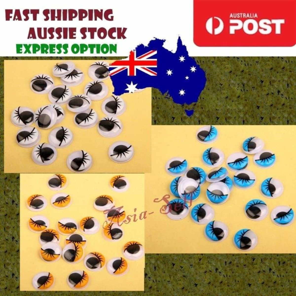 24pcs MOVING PUPILS Joggle Eyes Dolls Eyes 20mm Craft DIY Toy Googly Boggle Eye Plastic - - Asia Sell